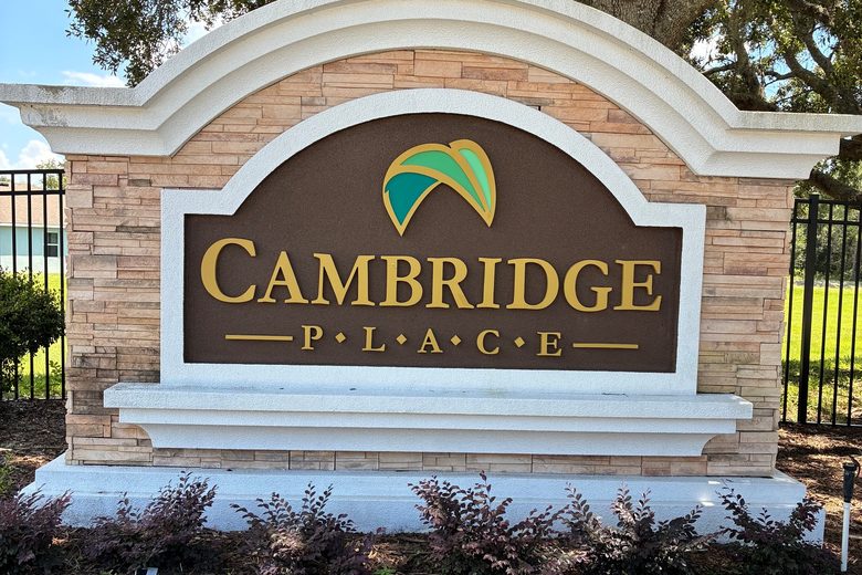 Cambridge Place entrance sign