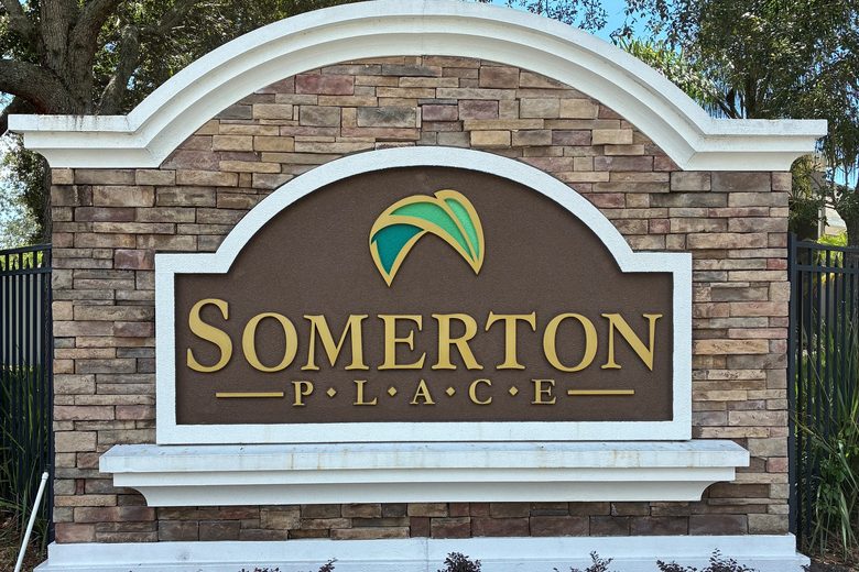 Somerton Place entrance sign